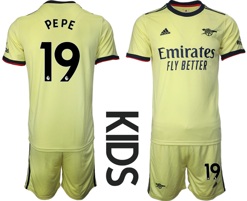 Youth 2021-2022 Club Arsenal away green #19 Soccer Jersey->youth soccer jersey->Youth Jersey
